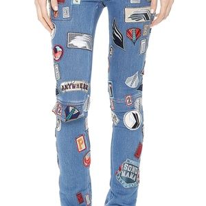Phillip Lim Cargo Jeans with Patches in Blue